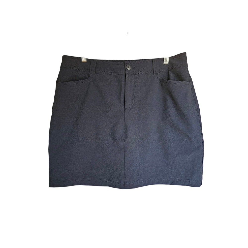 Eddie Bauer Skort Womens 10 Navy Blue Stretch Hiking Active Golf Outdoor Skirt